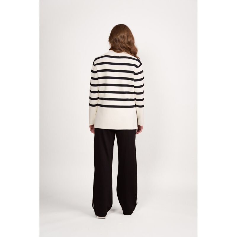 Vassalli High Neck Relaxed Fit Sweater With Side Splits image number 1